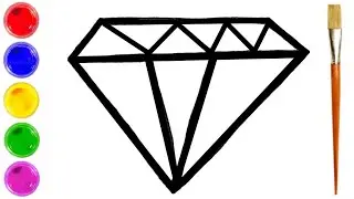 How To Draw a Diamond | Easy diamond drawing tutorial for kids