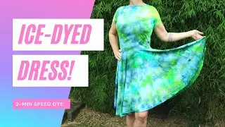 Ice-Dyed Dress! Gorgeous speed dye video of ice-dye technique