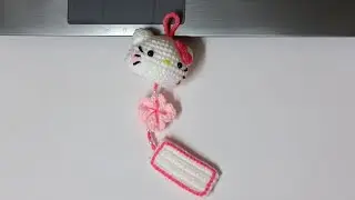 DIY Handmade Crochet Hello Kitty Wind Chimes 钩针编织吉蒂猫风铃挂件吊饰 #crochet #diy #handmade #手作 #amigurumi