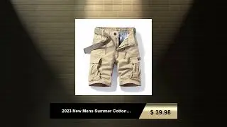 2023 New Mens Summer Cotton Army Tactical Cargo Shorts Fashion Khaki Multi-pocket Casual Short Pa...
