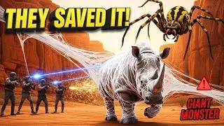GIANT SPIDER vs RHINO: The Most Intense Wildlife Rescue Ever Caught on Camera!