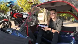 Одиночный кемпинг на моем Scrambler Ducati в Древнем Эпидавре/Доминика Райдс