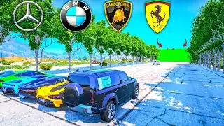 SUPER CARS 🚗 VS BIG RAMP JUMP TO HIGHWAY CHALLENGE