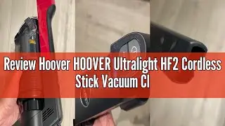 Review Hoover HOOVER Ultralight HF2 Cordless Stick Vacuum Cleaner, with 500 PowerTime, Compacts Dust