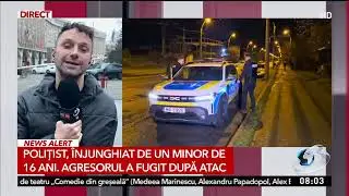 Polițist, înjunghiat de un minor de 16 ani. Agresorul a fugit după atac