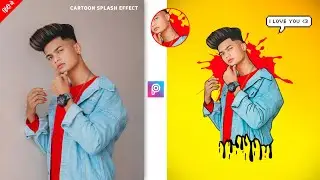 Picsart Vector Art Cartoon Effect Photo Editing Tutorial || Picsart Splash Effect || Dripping Effect