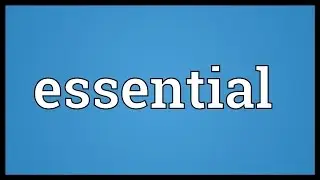 Essential Meaning