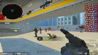 CSGO - Aim_Botz - 100kills challenge in 56.3 seconds using USP.
