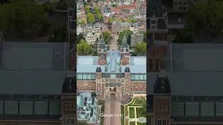 🎞 Rijksmuseum - Amsterdam &ndash; Netherlands 👉 Rendering by Google Earth #rijksmuseum #amsterdam #skyline