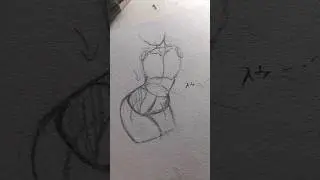 easiest way to draw dynamic poses , anatomy for beginners #shorts
