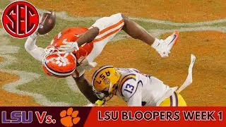 2 FUMBLES IN 1 GAME! Louisiana Tigers bloopers reel week 1 at clemson.