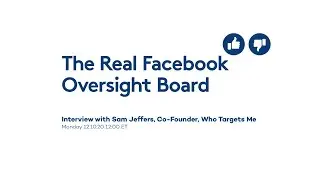 Interview with Sam Jeffers from Who Targets Me