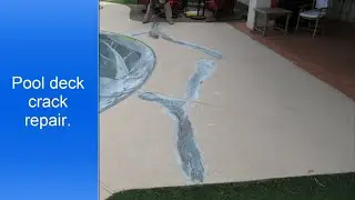 Pool deck crack repair.