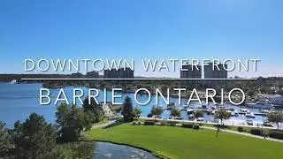 Drone flight Downtown waterfront Barrie Canada 🇨🇦 ✈️