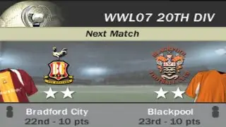 FIFA 07 | WWL 07 20th Division Week 13 Match 12 - Bradford City vs Blackpool [AI vs AI]