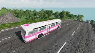 Bus vs car extreme downhill #beamngdrive