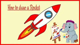 BASIC FREE HAND DRAWING FOR KID'S (HOW TO DRAW A ROCKET)~MS KID'S ART~15