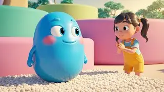 Fall Guys Wobbly Bean Launched by a Giant | Nursery Rhymes for Kids