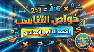 الدرس الاول خواص التناسب الصف الثاني الاعدادي | الترم الثاني