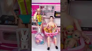 Satisfying With Unboxing Barbie Suitcase Set Toys,ASMR Video #shorts