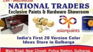 #Paints #Asian #Gulbarg NATIONAL TRADERS Cell: 9482549359 #BizzGuide