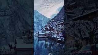 Зима.Декабрь ❄️ A winter fairytale in Hallstatt, Austria #mood #winter #cold #snow #white #aesthetic