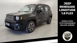 JEEP RENEGADE LONGITUDE 1.8 FLEX ANO 2016 &Oacute;TIMO CUSTO BENEFICIO VALE A PENA CONHECER COD309