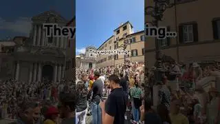 Trevi Fountain crowd is crazy! Try to avoid the peak times! #travel #italy #rome #traveltips