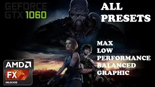 Resident evil 3 raccoon city demo FX 8350 + GTX 1060 6GB ( all settings )