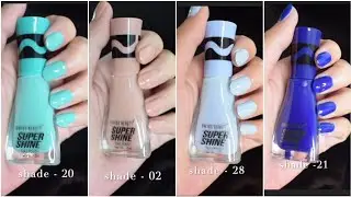 SWISS BEAUTY super shine nail polish swatches, short review || Roop Sandhu