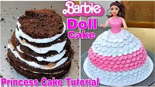 BARBIE DOLL CAKE || HOW TO MAKE DOLL CAKE DESIGN || PRINCESS CAKE || GUDIYA WALA CAKE