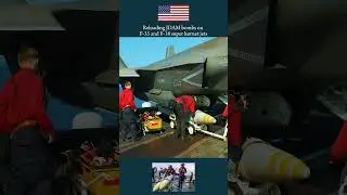 Reloading JDAM bombs on F-35 and F-18 super hornet jets