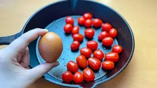Do you have cherry tomatoes and eggs? The simplest recipe ever, ready in 5 minutes.