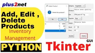Tkinter Project to add update delete and manage stock of  products by using MySQL or SQLite database