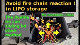 Slow down or avoid fire chain reactions in LIPO storage | Double can method easy to realize