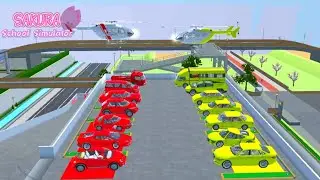 ALL RED 🔴 & YELLOW 🟡 CAR COLLECTION AT CAR SHOP 😱🤯 | Sakura School Simulator 🚔😨✅