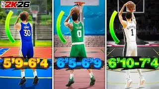 *UPDATED* BEST JUMPSHOTS for EVERY THREE POINT RATING + HEIGHT in NBA 2K26
