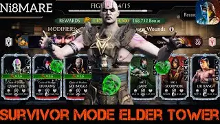 FW Survivor Mode elder Tower Battle | Circle of shadow Team | MK Mobile