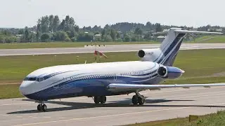 VIP Boeing 727 M-STAR again lands and takes off in Vilnius