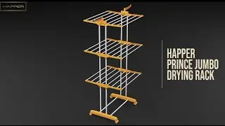 Happer Premium Prince Jumbo Cloth Drying Rack Assembly Guide