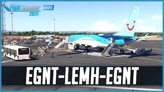 iFly MAX8 in MSFS2024 | RW Profiles Newcastle - Menorca (Round-trip) | Real World TUI OPS  | VATSIM
