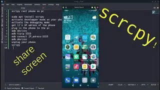 screen mirror and control android device wirelessly using scrcpy [linux}