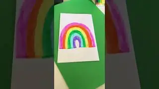 Easy tutorial on how to make a Rainbow 🌈 card! #rainbow #cards #tutorial