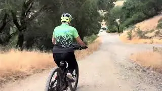 Mountain biking at Bon Tempe lake in the Bay Area