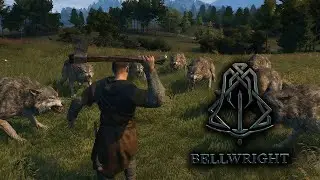 Hard fight against wolves & help for the village! - Bellwright gameplay German #03