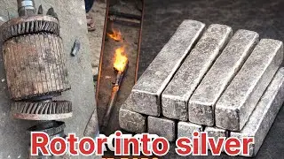Pure Silver Extraction From Old Motor Rotor | Scrap to Precious Metal