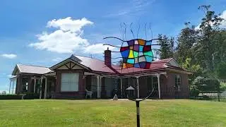 Frayed | Handmade Steel & Stained Glass Garden Sculpture | Riverside, Tasmania