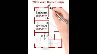 23'&times;35' 2Bhk House Plan|| Approx 90 Gaj me makan ka naksha|| Ghar ka Design|| #viral #shorts #video