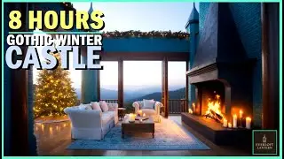 8 Hours of Gothic Winter Castle Ambience | Fireplace Crackling &bull; No Music