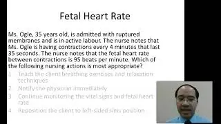 Nclex RN question: Fetal Heart Rate